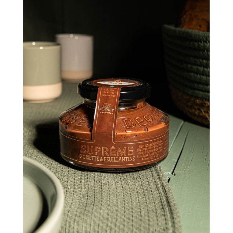 Suprême de noisette et feuillantine | Délices à tartiner · Le Roy René