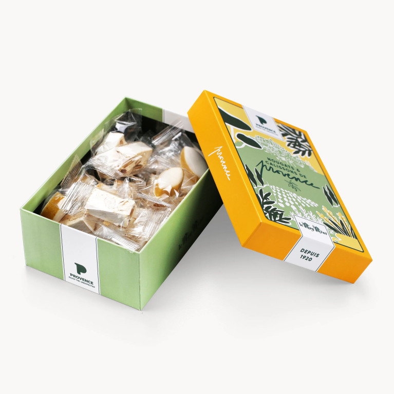 Boîte assortiment de nougats et calissons de Provence