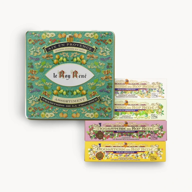 Coffret de 4 barres de nougats