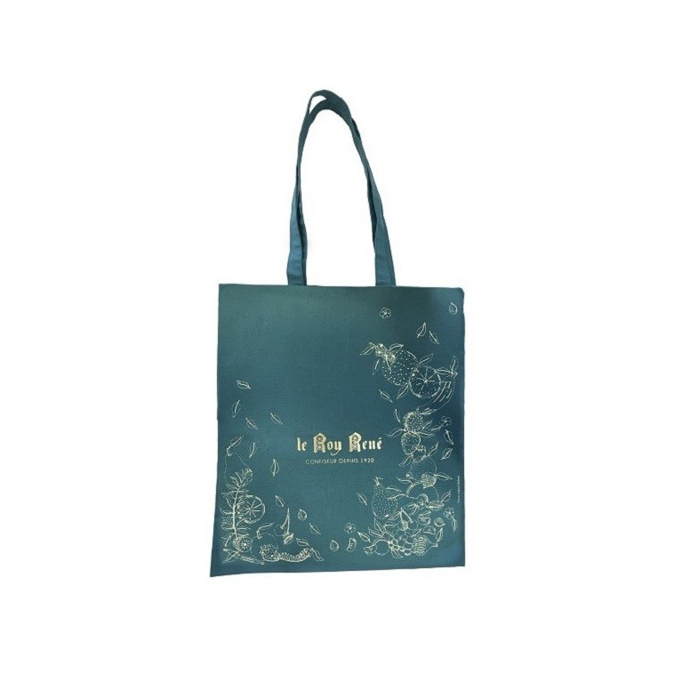 Tote bag bleu en toile | Accueil · Le Roy René